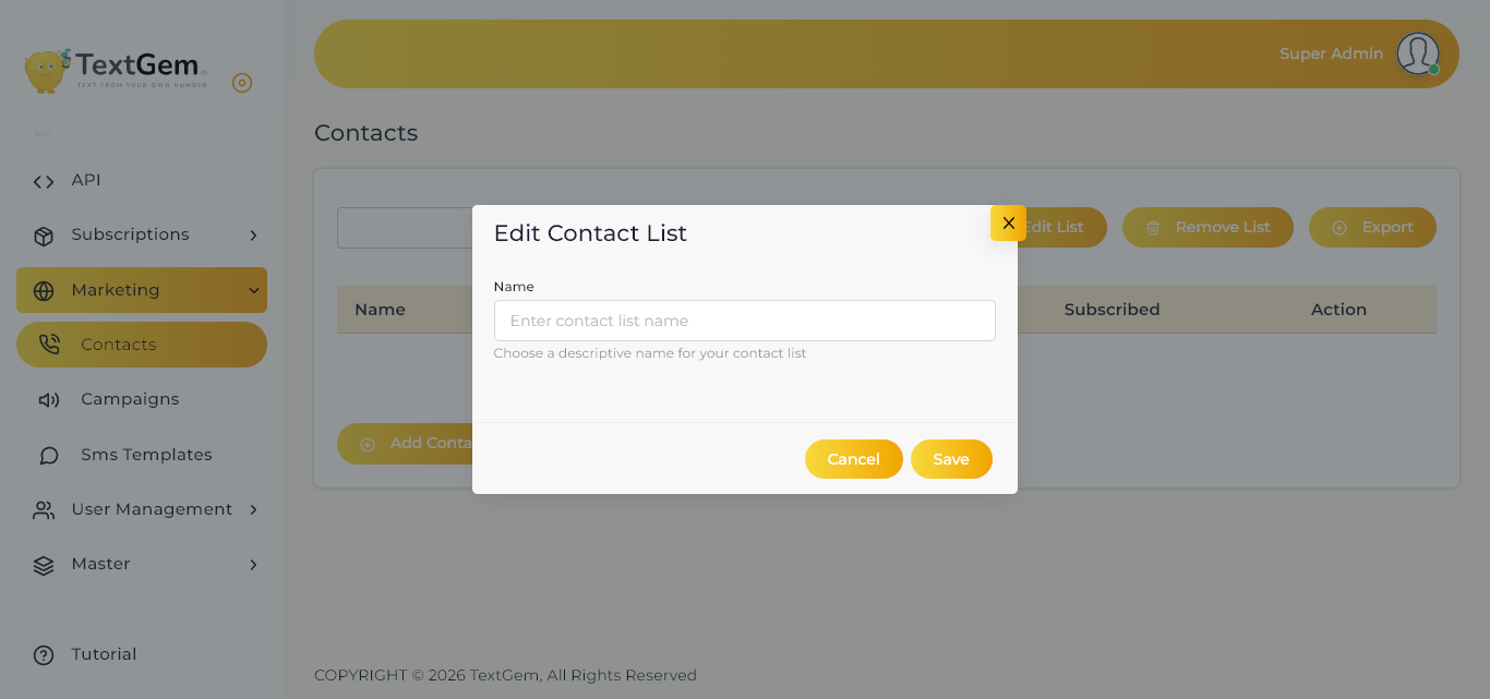 Edit a Contact List