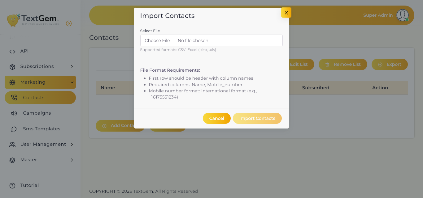 Import Contacts